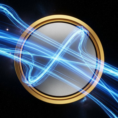 Abstract background with round frame and blue light effect. 3D rendering
