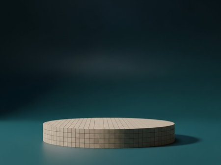 3d render of podium or platform for product presentation. Abstract background.の写真素材