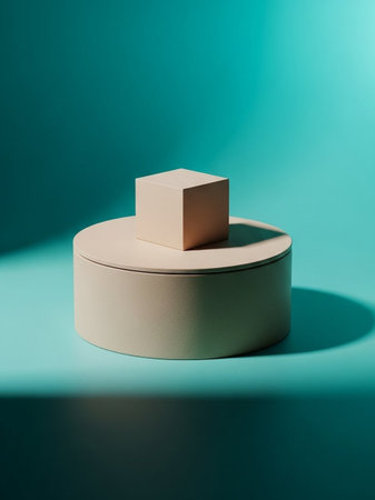 Podium for product presentation. Minimal style. 3d renderの写真素材