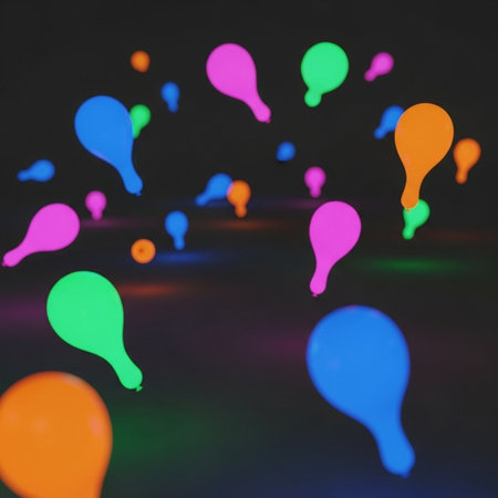 Abstract background with multicolored bokeh lights. Soft focus.の写真素材