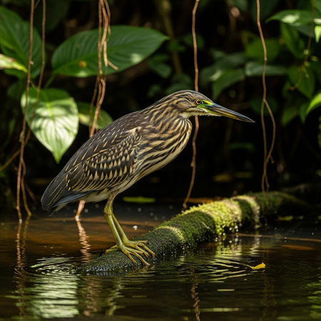 Black-crowned Night Heron (Nycticorax nycticorax)の写真素材