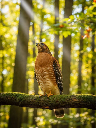Red-shouldered Hawk (Buteo rufescens)の写真素材