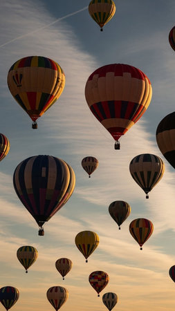 Hot Air Balloon Festival, Albuquerque, New Mexico, United States of Americaの写真素材