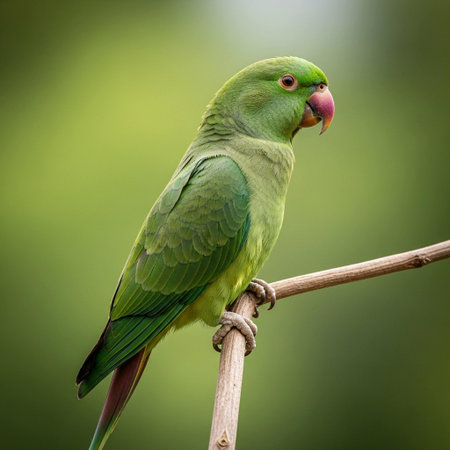 Rose-ringed Parakeet, Alexandrine Parakeetの写真素材