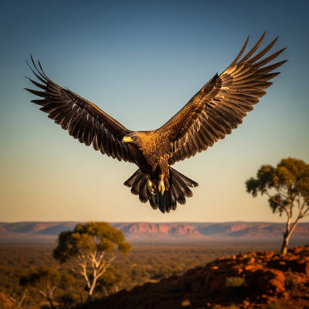 Adult White-tailed Eagle (Haliaeetus albicilla) in flight.の写真素材