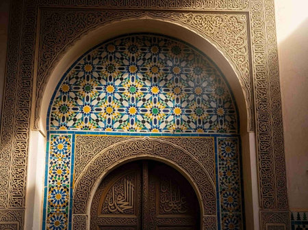 Interior of the Alhambra palace in Granada, Spain