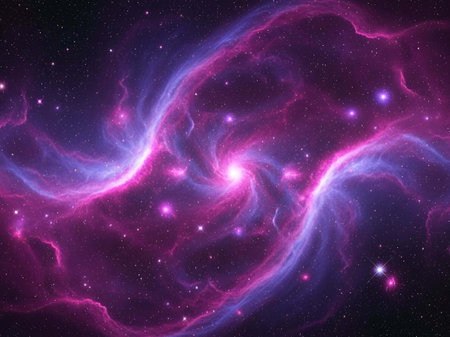 Cosmic space, stars and galaxies in outer space showing the beauty of space exploration.