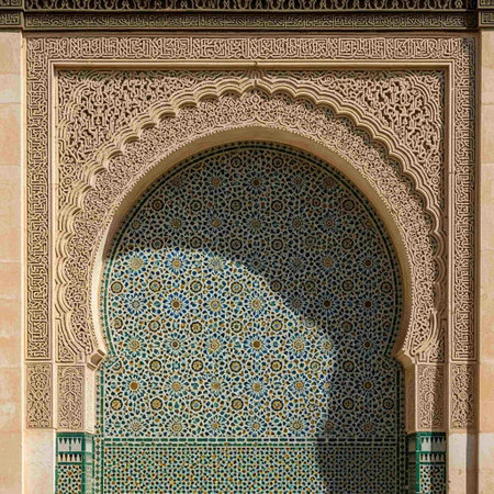 Door of the Hassan II Mosque in Casablanca, Moroccoの写真素材