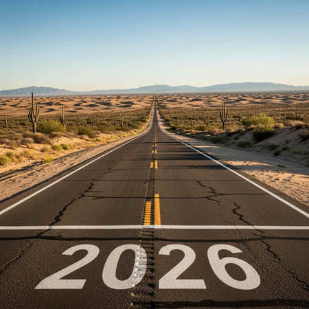 Road to the new year.の写真素材