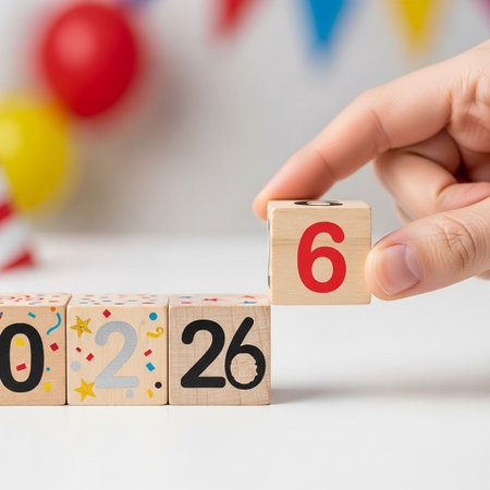 Wooden cubes with numbers 6, 7, 8, 9, 0 on white backgroundの写真素材