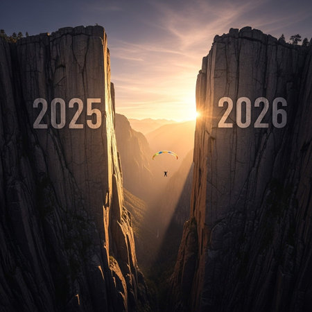 Happy new year 2025 and happy new year concept, 3d renderingの写真素材