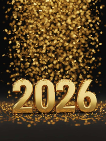 New Year 2026 Celebration Background with Festive Moodの写真素材