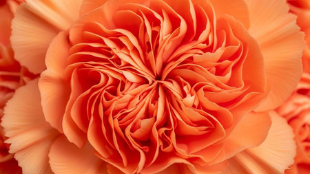 Close up of orange carnation flower. Background and texture for design.の写真素材
