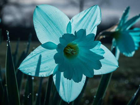 Daffodil, Narcissus poeticus, is a species of flowering plant in the daffodil family.の写真素材
