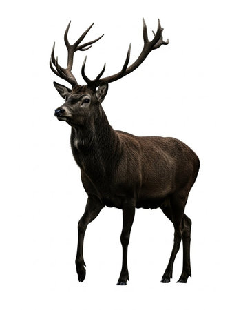 Deer isolated on a white background. 3d render illustration.の写真素材