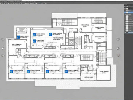 3d rendering of a blueprint of a residential area with a floor plan