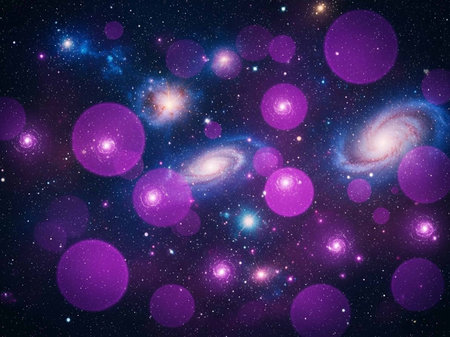 Planets, stars and galaxies in outer space showing the beauty of space exploration.