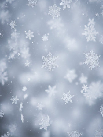 Snowflakes on a blue background. Christmas and New Year background.