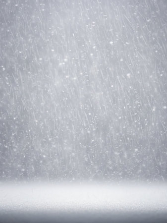 Winter background with snow and falling snowflakes.