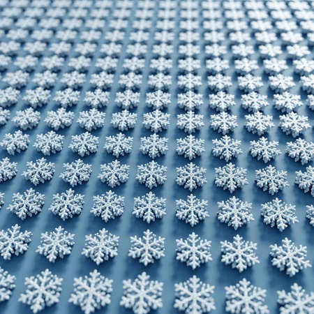 Snowflakes on a blue background. Snowflakes pattern.