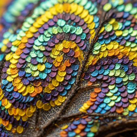 colorful pattern on the skin of a tree, close-upの写真素材