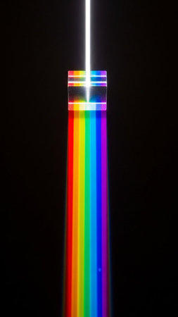 Colorful LED lamp on a black background. Close-up.の写真素材