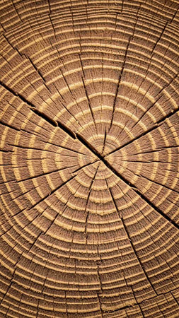 Old wood texture with annual rings. Abstract background and texture for design.の写真素材