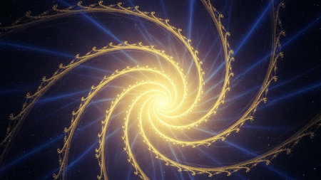 Abstract fractal. Fractal art background for creative design. Decoration for wallpaper, desktop, poster, cover booklet. Print for clothes, t-shirt. Creative illustration for designの写真素材