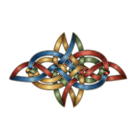 Celtic knot. Vector illustration. Isolated on white background.の写真素材
