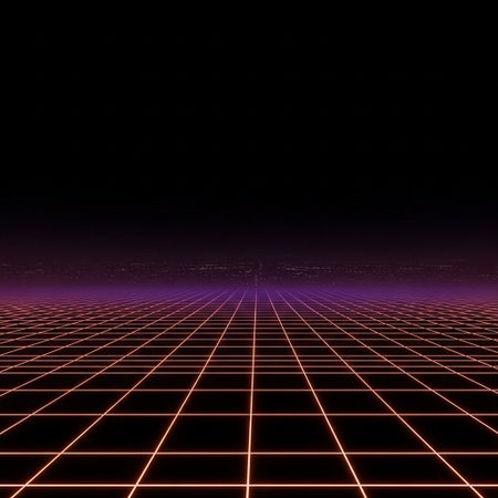 Futuristic technology background with glowing lines. 3D rendering.の写真素材