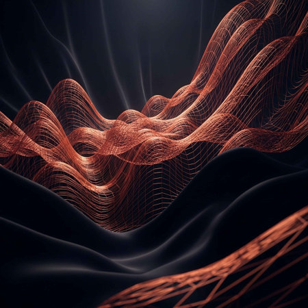 Abstract wavy background. 3d rendering, 3d illustration.の写真素材