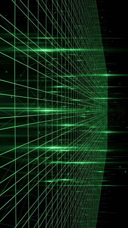 Futuristic Technology Background as a Concept Art with Glowing Linesの写真素材