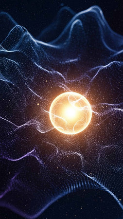 Abstract technology background. Global network connection. 3D Rendering.の写真素材