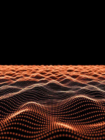 Abstract wave on a dark background. 3d rendering, 3d illustration.の写真素材