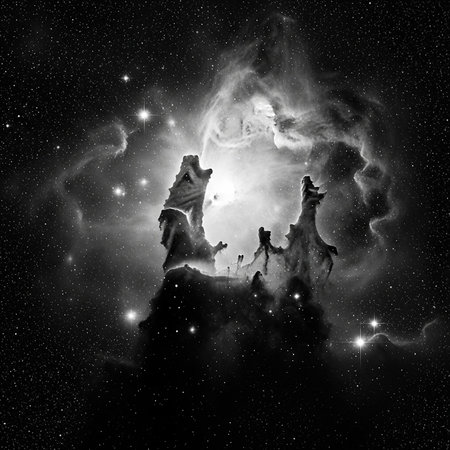 Cosmic clouds and star pillars in deep space