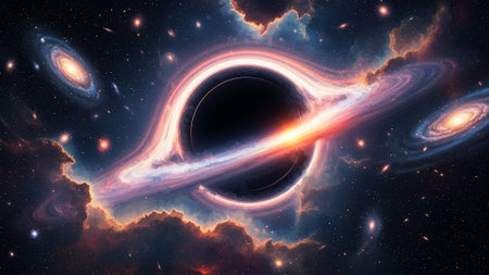 Planets, stars and galaxies in outer space showing the beauty of space exploration.