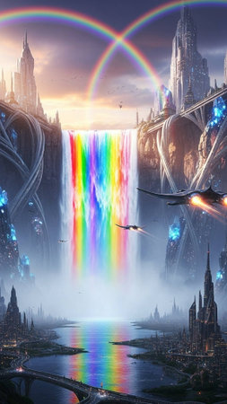 Fantasy alien planet. 3D rendering.