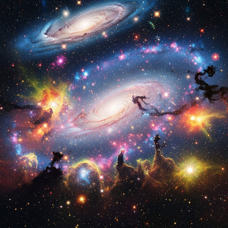 A stunning visual representation of galaxies and stars in deep space