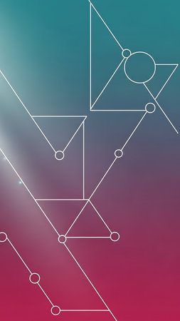 Abstract geometric background with connected lines and dots. Vector illustration for your design