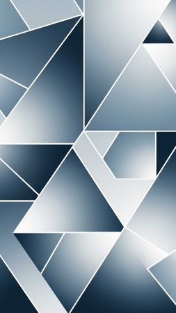 Abstract design with gray and white triangles