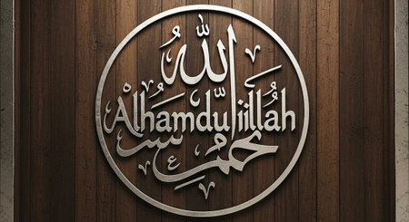 Arabic calligraphy of the name of God Allah
