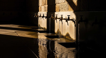Water fountains in the city of Salamanca, Spain.