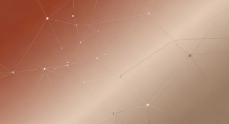 A gradient background with a constellation pattern and a warm color schemeの写真素材