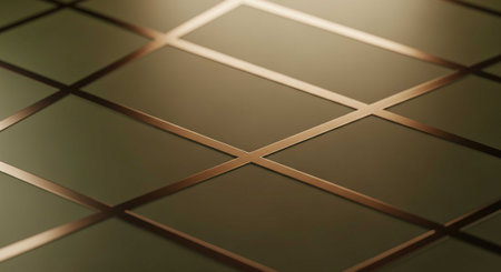 A close-up view of a modern metallic surface with a grid patternの写真素材