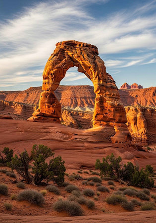 The Delicate Arch in Arches National Park, Utah, USAの写真素材