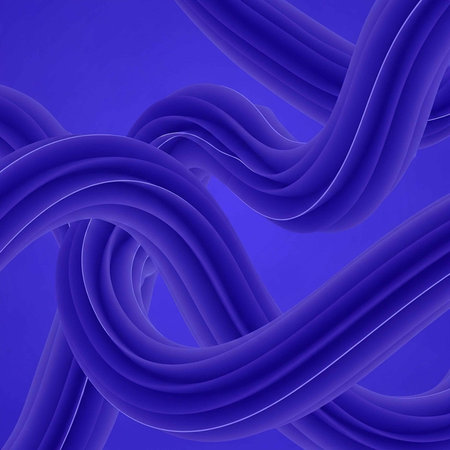 A vibrant purple abstract design with smooth flowing curves and linesの写真素材