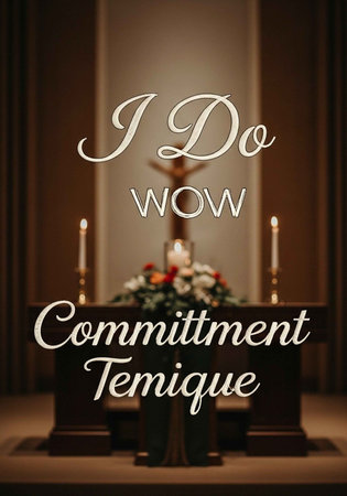 A romantic wedding altar with a beautiful floral arrangement and candlesの写真素材