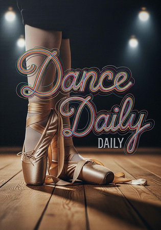 A pair of ballet shoes on a wooden floorの写真素材