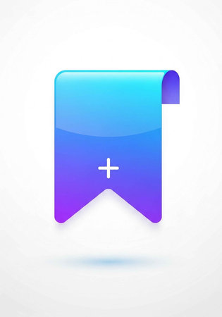 A colorful icon with a plus sign on a white backgroundの写真素材