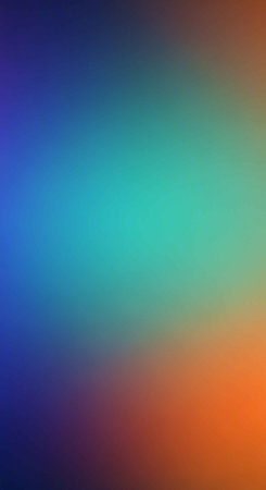 A vibrant and colorful gradient background with shades of blue, green, and orange huesの写真素材